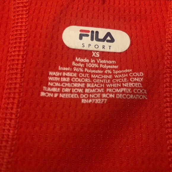 FILA Athletic T-Shirt - Bright Orange/Red - Picture 6 of 6